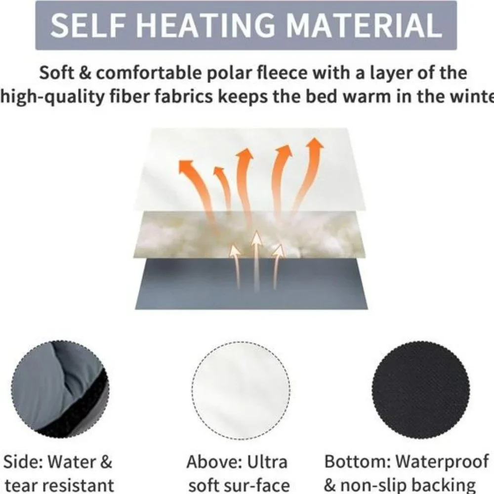 Ultra Soft Polar Fleece Dog Cat Bed Washable Pet Cave Bed for Small Medium Pets